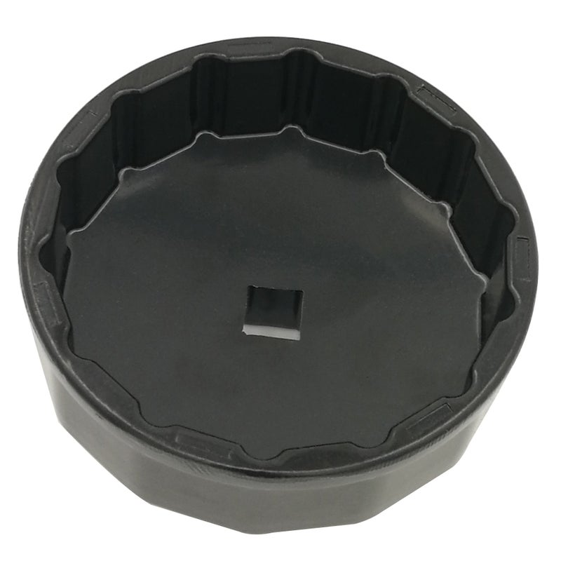 LIAMTU Aluminum Oil Filter Wrench, 74mm Flute, for Mercedes Benz, Sprinter, Audi, Porsche, Volkswagen, Mazda, and More - Black - Image 2
